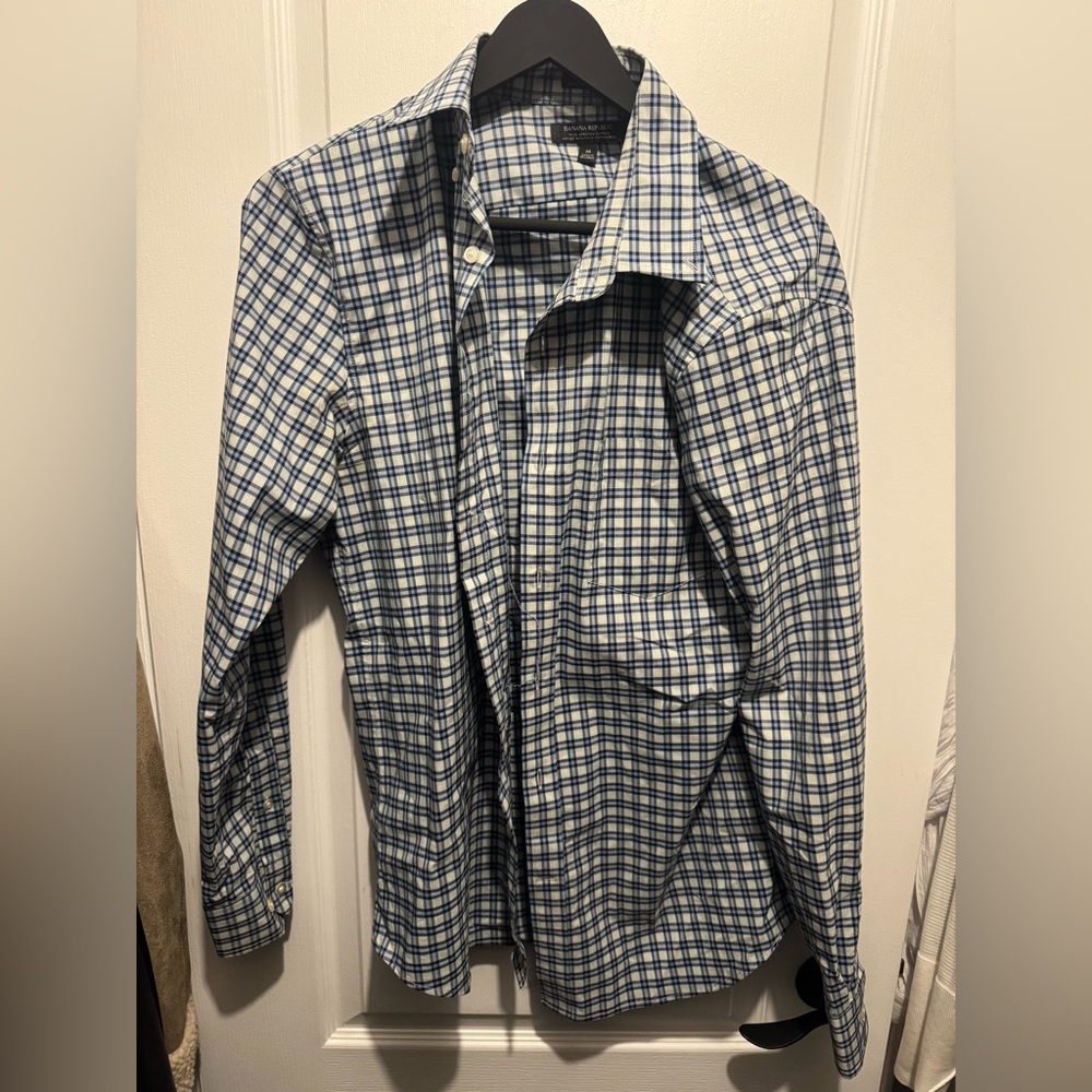 Banana republic checkered shirt